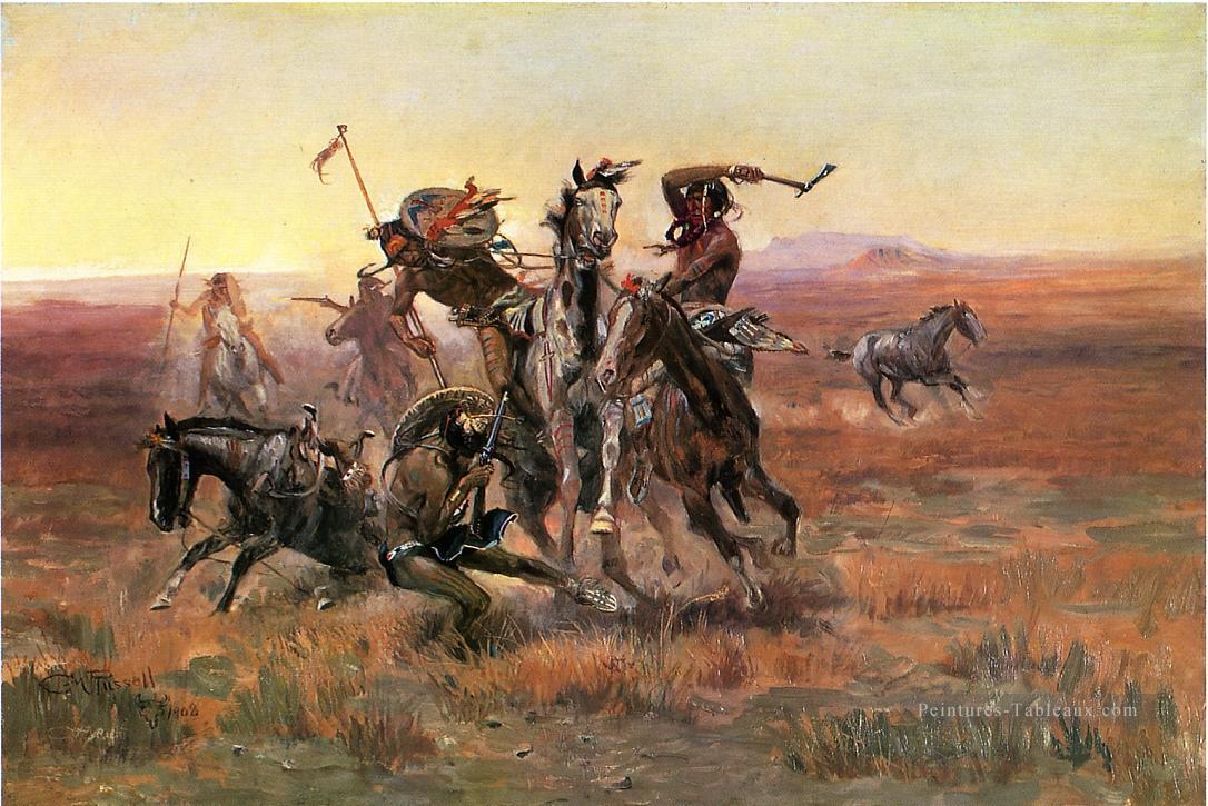 Quand les Blackfeet et les Sioux rencontrent l’art occidental américain Charles Marion Russell Peintures à l'huile